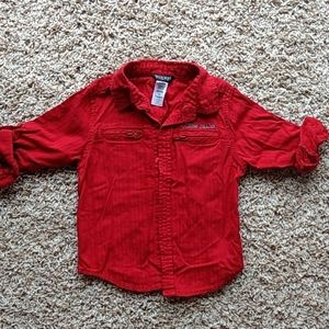 Guess jeans 24 mths red button down boys shirt